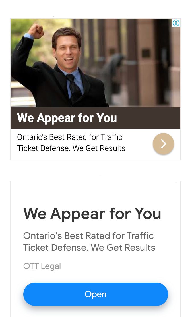 OTT Legal Ad for Licence Suspensions